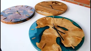 Часы из дерева и эпоксидной смолы | Clock made of wood and epoxy resin