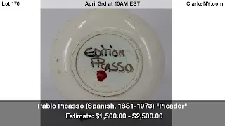 Pablo Picasso (Spanish, 1881-1973) "Picador"