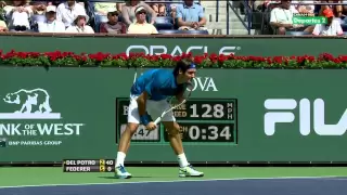 ATP Indian Wells 2012 Q.F - Federer vs Del Potro HD 1080p Highlights