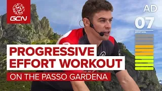 Quick Progressive Effort 20 Minute Workout | Climb The Passo Gardena With GCN