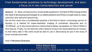BtBs Seminar by Felice Alessio Bava "From fundamental questions to technology development..."