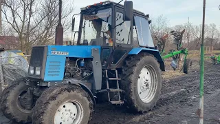 Обертовий Плуг вже на МТЗ 892👍  Підготовка до оранки 🚜 Робота по господарству з гілкорубом