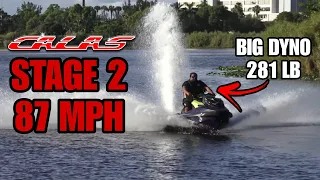 Stage 2 SeaDoo RXPX Hits 87 MPH with a HEAVY RIDER using the NEW Calas TUNE + HP Tuners@JackCecil
