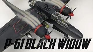 Great Wall Hobby 1/48 P-61 Black Widow: Working with Black