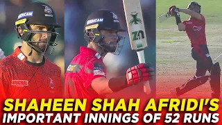 Shaheen Shah Afridi's Important Innings of 52 Runs vs Peshawar Zalmi | HBL PSL 2023 | MI2A