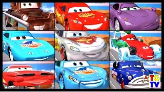 Disney Pixar Cars Lightning McQueen, Mater All 9 Tracks | Cars Daredevil Garage