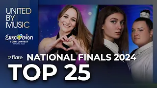Eurovision 2024 NATIONAL FINALS: My TOP 25 (so far!)