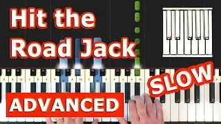 Ray Charles - Hit the Road Jack - SLOW Piano Tutorial Easy - Sheet Music (Synthesia)