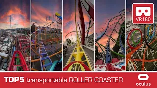 TOP 5 biggest transportable Roller Coaster VR180 VR Funfair Kirmes Achterbahn #vr180 #rollercoaster