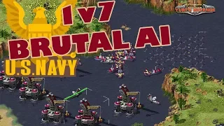 1 vs 7 BRUTAL AI - SEVEN KOREAS vs USA ( Command & Conquer - Yuris Revenge )