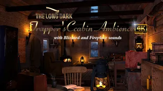 the long dark | Trapper's Cabin Ambience #1 | Blizzard and Fireplace with boiling soup sounds