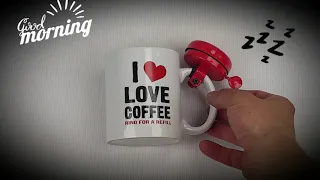 Кружка со звонком I love coffe