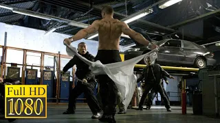 Jason Statham vs Johnson's Mercenaries at the auto repair shop / The Transporter 3 (2008)