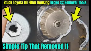 How To Remove A Seized Toyota Oil Filter Housing Cap