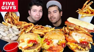My Boyfriend Tries Five Guys For The First Time • MUKBANG