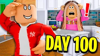 I Survived 100 DAYS In EX BOYFRIEND'S House! (Roblox)