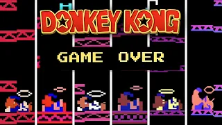 Evolution of Donkey Kong GAME OVER Screens