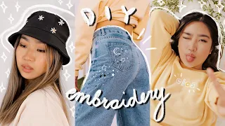 diy aesthetic embroidered clothes 💫| JENerationDIY