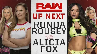 Lucha Completa: Ronda Rousey Vs Alicia Fox - WWE Raw 06/08/2018 (En Español)