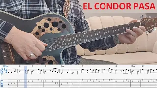 FREE Guitar Lessons For Beginners | How to play El Condor Pasa + download TAB