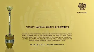 National Council of Provinces Plenary, 2nd June 2022