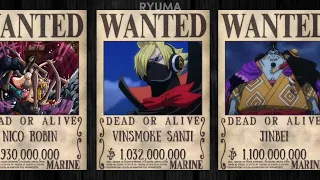 Official Straw Hat Pirates NEW BOUNTIES After Wano Arc in One Piece