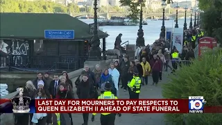 Mourners taking final opportunity to pay respect to Queen Elizabeth II