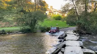 Mercedes G Wagen G500 river crossing at Tarr Steps