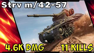 Wot replay Strv m/42-57 4.6k dmg 11 kills - Лучший вот реплей Strv m/42-57 4.6k урона 11 фрагов