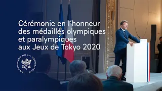 Cérémonie en l'honneur des médaillés olympiques et paralympiques aux Jeux de Tokyo 2020