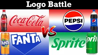 Coca-Cola VS Pepsi VS Fanta VS Sprite - Logo Battle