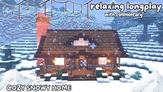 Relaxing Minecraft Longplay (with commentary) ❄ Cozy Winter Cabin