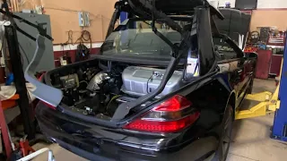 How to remove every single panel inside the car & the trunk in an r230 SL55 SL55 Build pt3