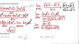 Mr Joyce - AP Calculus Differentiation Part 1 Review (i)