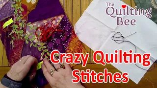 How To Do Crazy Quilting Stitches with Rebecca