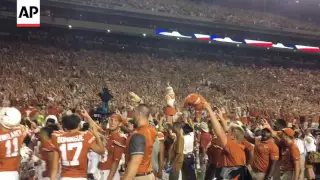 Longhorns Sing "The Eyes of Texas" After Beating No. 10 Notre Dame