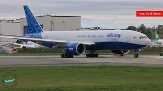 Silk Way West 777F High Speed Taxi Test At PAE