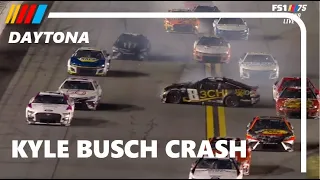 KYLE BUSCH HARD CRASH || 2023 BLUEGREEN VACATIONS DUEL 2 AT DAYTONA