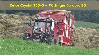 Svoz a stohování slámy Št-180 + stohař Zetor Crystal Forterra Claas Arion a McCormick