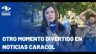 Transeúnte se roba el show durante vivo de Noticias Caracol: "¿Qué bailaba?"