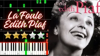 La Foule Édith Piaf BEST PIANO TUTORIAL SHEET + MIDI IN THE DESCRIPTION