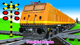 【踏切アニメ】あぶない電車 TRAINS PASSING ON CRAZIEST & DANGEROUS RAILROAD TRACKS| Fumikiri Naraka