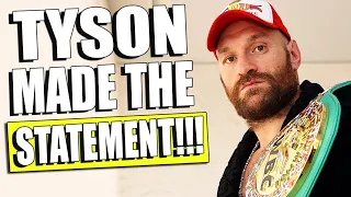 Tyson Fury MADE THE LAST STATEMENT BEFORE THE FIGHT WITH Anthony Joshua / Alexander Usyk REMATCH