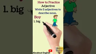 How to practice adjectives #adjective #shorts  Adjective vocabulary