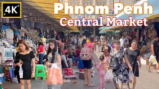 Cambodia Trip 4K Walk: Walking Tour @Phnom Penh Tourist Market | Jan 2023