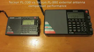 Tecsun PL-330 vs Tecsun PL-880 external antenna comparison