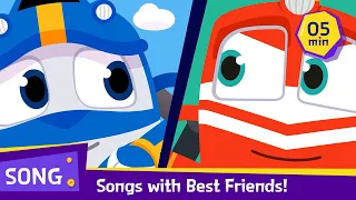 Hello! New Friends song - Skidamarink - If you're happy | Special 5 mins | Robot trains Kids song