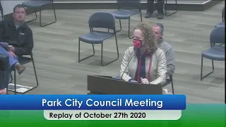 The City of Park City, KS - City Council Meeting - October 27, 2020