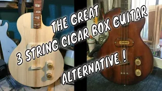 Making A 3 String Guitar//Cigar Box Guitar Build//Les Paul Junior.