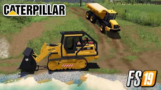 FS19 Crawler Loader CAT 953C Working In The River Campaign Of France TP Map Farming Simulator 19